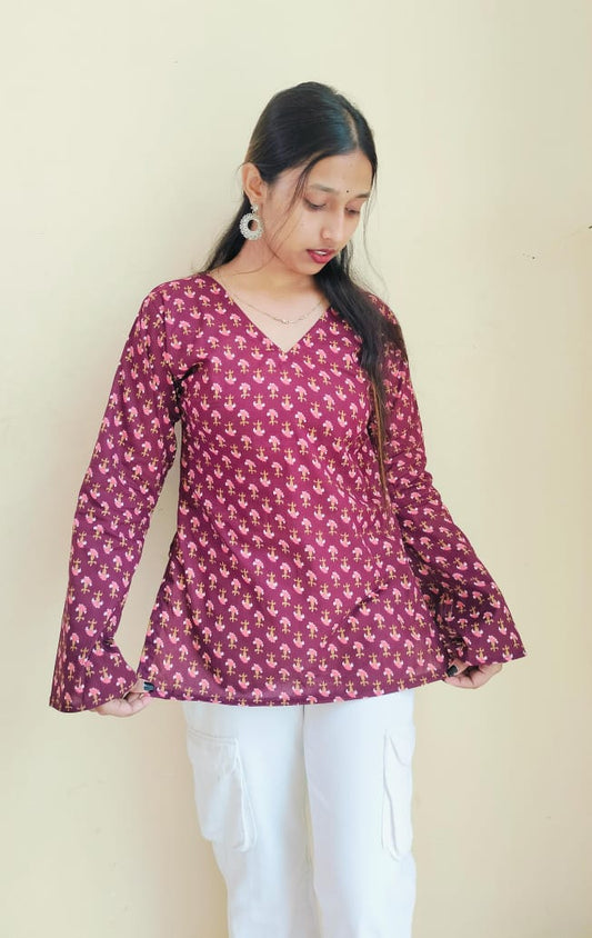 Balloon Sleeve Straight Kurti