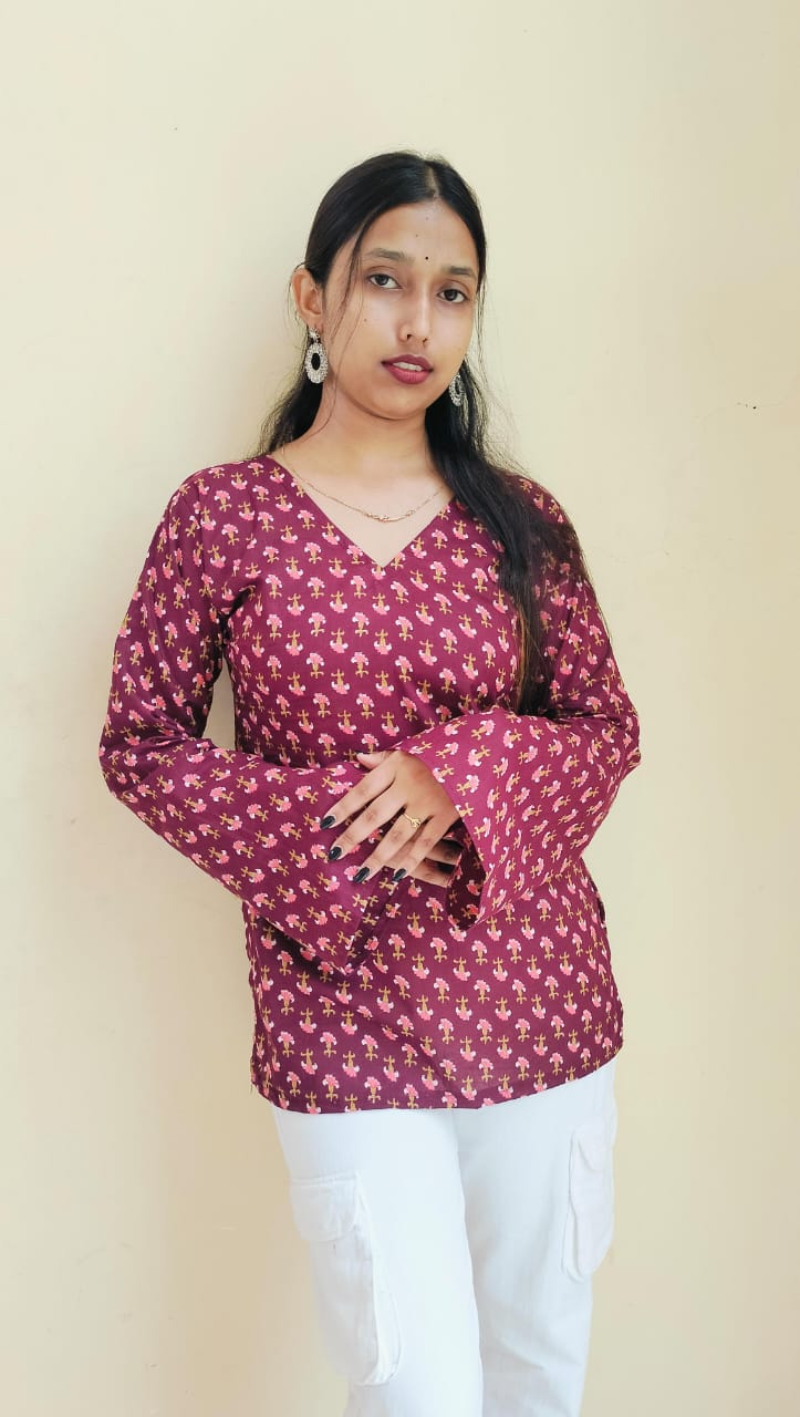 Balloon Sleeve Straight Kurti