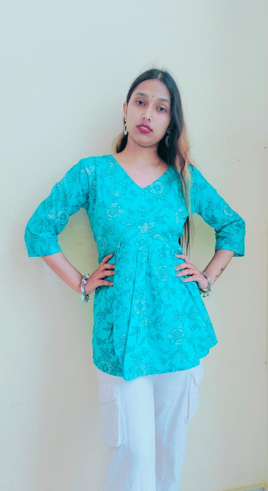 Floral Peplum Top